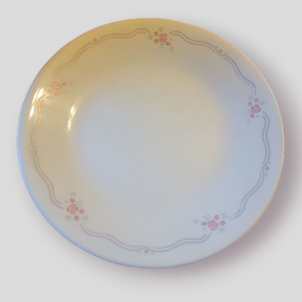 Corelle by Corning Plate - English Breakfast - 6.75" diameter - Pink Flowers